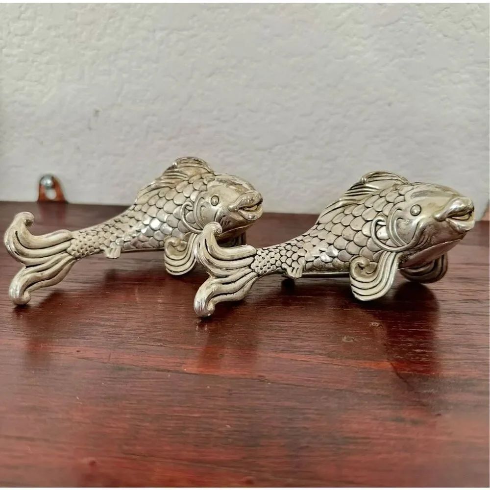 Gordinger Silver Co fish salt and pepper shakers